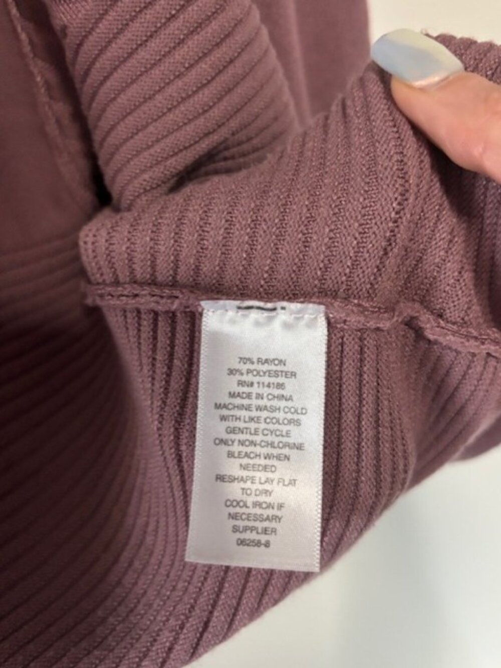 Liz Claiborne XL Dusty Mauve Open Front Cardigan Sweater Textured Knit Long - Picture 7 of 7